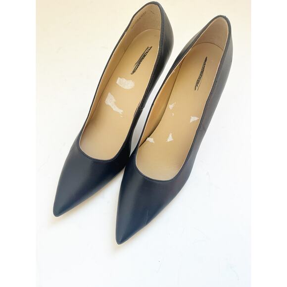 NWOB Ann Taylor Mae Leather Pumps Black 8.5 - Picture 2 of 4